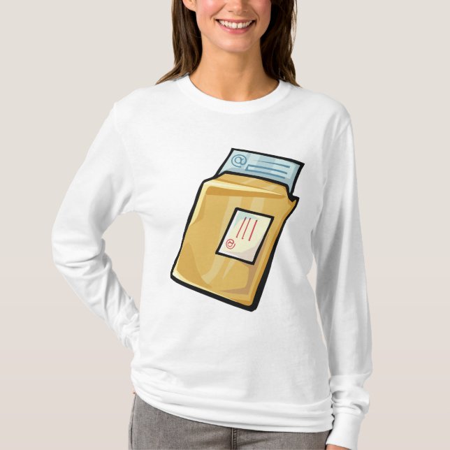 Email Envelope Digital Mail and Newsletter T-Shirt (Front)