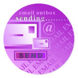 Email Outbox Classic Round Sticker