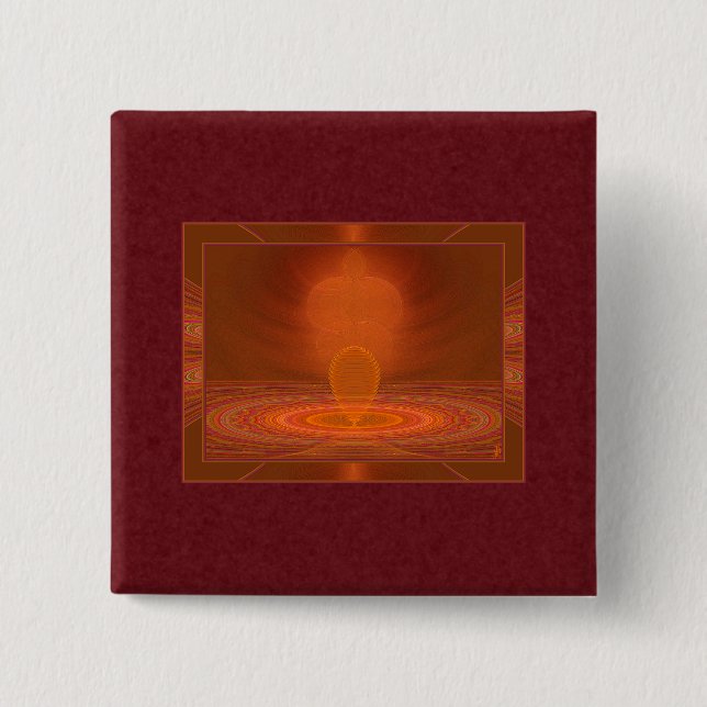 Emanations Abstract Art Button (Front)
