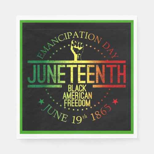 Emancipation Day Juneteenth  Napkins
