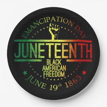 Emancipation Day Juneteenth Paper Plates by ZazzleHolidays at Zazzle