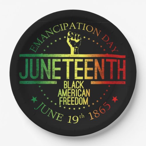 Emancipation Day Juneteenth Paper Plates