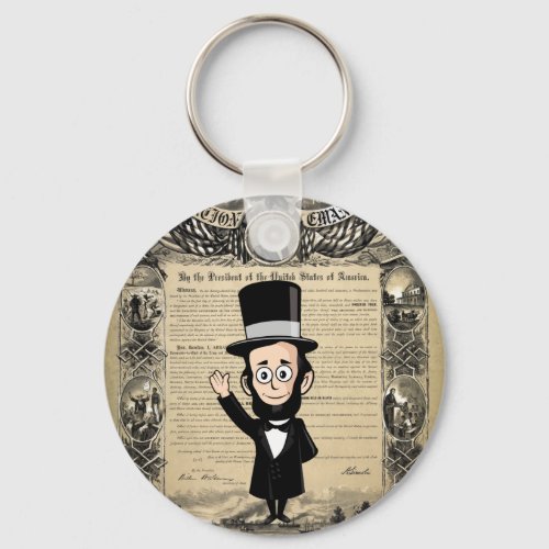 Emancipation Proclamation and Honest Abe Lincoln Keychain