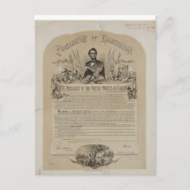 Emancipation Proclamation B B Russell & Co (1868) Postcard | Zazzle