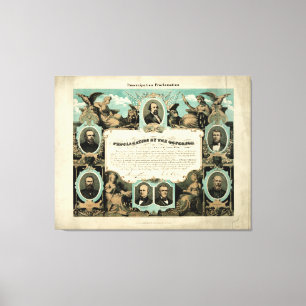 Emancipation Proclamation by E. Knobel (1865) Canvas Print