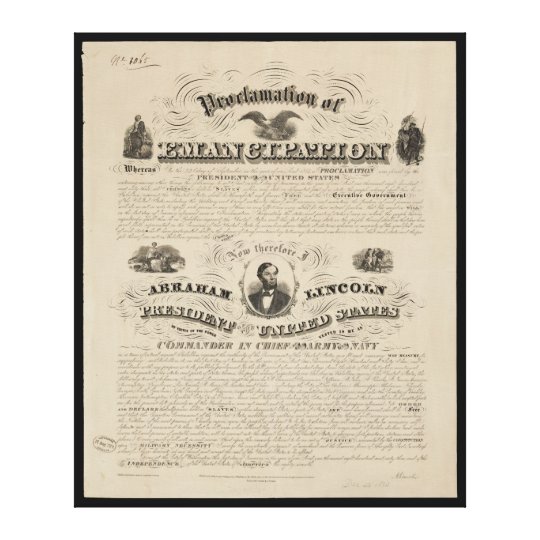 Emancipation Proclamation Reprint from A. Kidder Canvas Print | Zazzle.com