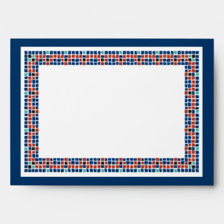 Emanuel Star Mosaic Navy Rust Envelope