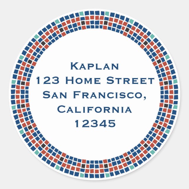 Emanuel Star Mosaic Return Address Label (Front)