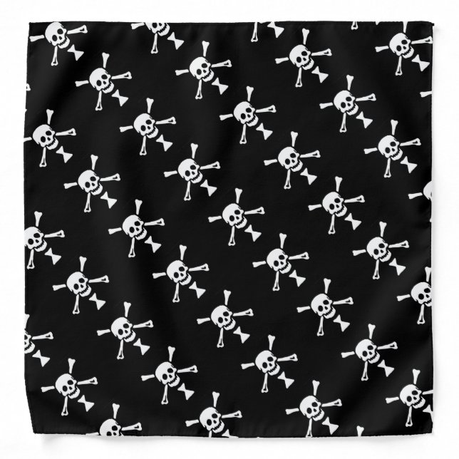 Emanuel Wynne Jolly Roger and Hourglass Bandana (Front)