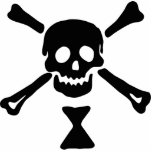 Emanuel Wynne Pirate Flag Jolly Roger Cutout<br><div class="desc">Pirate Flag of Emanuel Wynne. Black pirate flag with skull and crossed bones,  a classical Jolly Roger pirate flag design. Great gift for pirate,  gift for pirate fan,  awesome Halloween costume,  great gift for birthday and a cool idea for a Pirate theme party.</div>