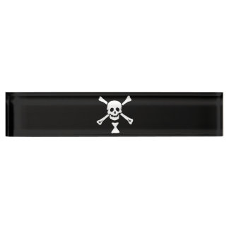 Emanuel Wynne Pirate Flag Jolly Roger Desk Name Plate