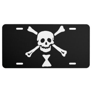 Emanuel Wynne Pirate Flag Jolly Roger License Plate