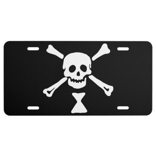 Emanuel Wynne Pirate Flag Jolly Roger License Plate
