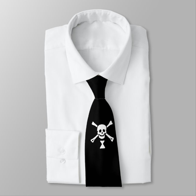 Emanuel Wynne Pirate Flag Jolly Roger Neck Tie (Tied)