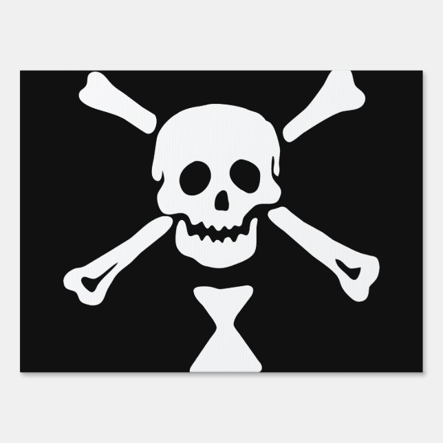 Emanuel Wynne Pirate Flag Jolly Roger Sign (Back)