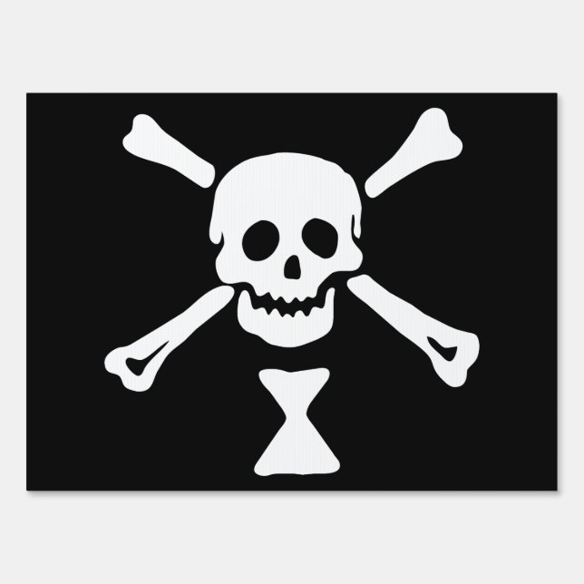 Emanuel Wynne Pirate Flag Jolly Roger Sign (Front)