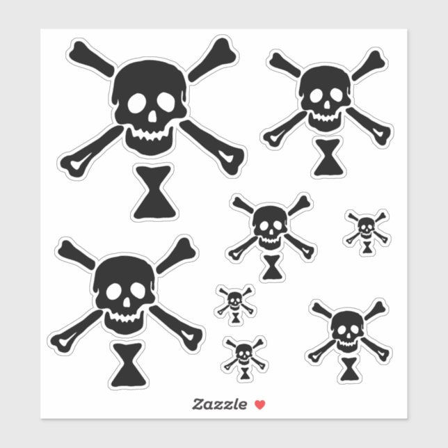 Emanuel Wynne Pirate Flag Jolly Roger Sticker (Sheet)
