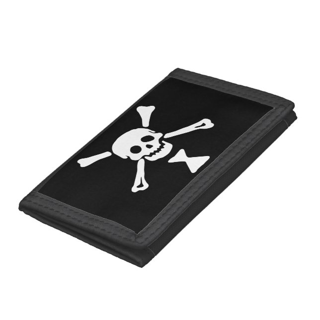 Emanuel Wynne Pirate Flag Jolly Roger Trifold Wallet (Bottom)