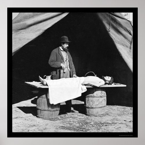 Embalming Surgeon at Work 1864 Poster