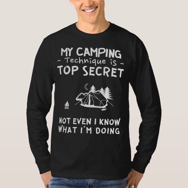 Embark on a Mystery Adventure with My Camping Skil T-Shirt (Front)