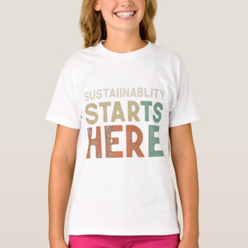Embark on the Journey Sustainability Begins Here T_Shirt