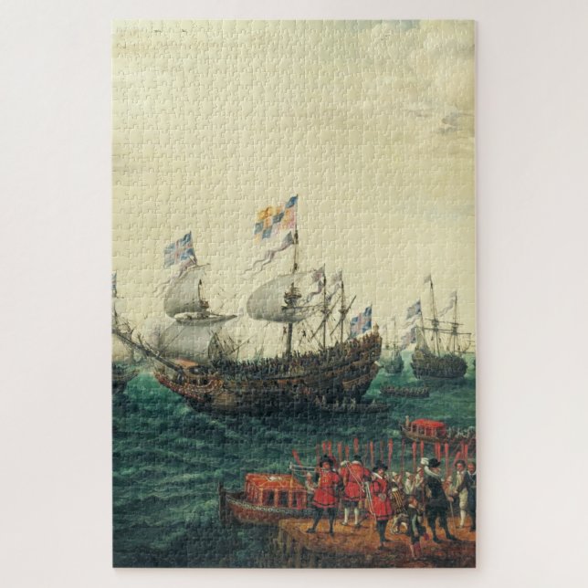 Embarkation at Margate of the Elector Palatine  Jigsaw Puzzle (Vertical)