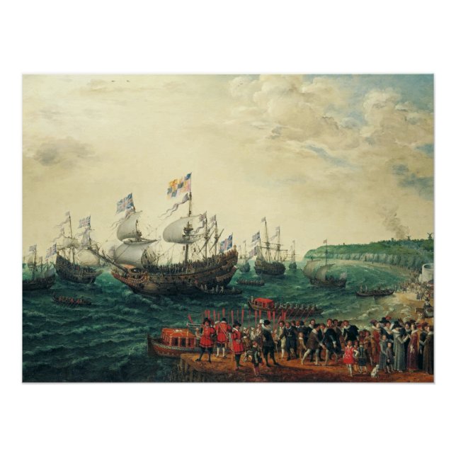 Embarkation at Margate of the Elector Palatine  Poster (Front)
