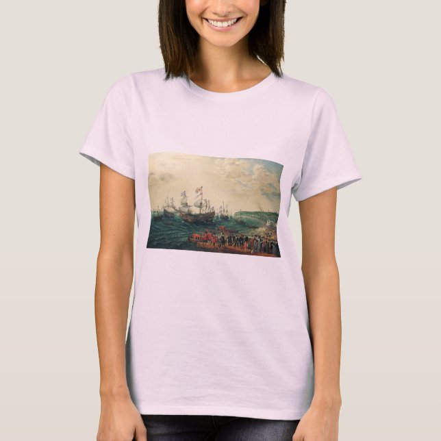 Embarkation at Margate of the Elector Palatine  T-Shirt (Front)