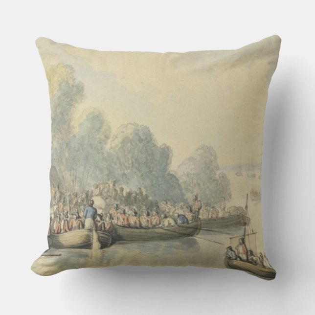 Embarkation at Southampton on 20th June after Lord Throw Pillow (Front)