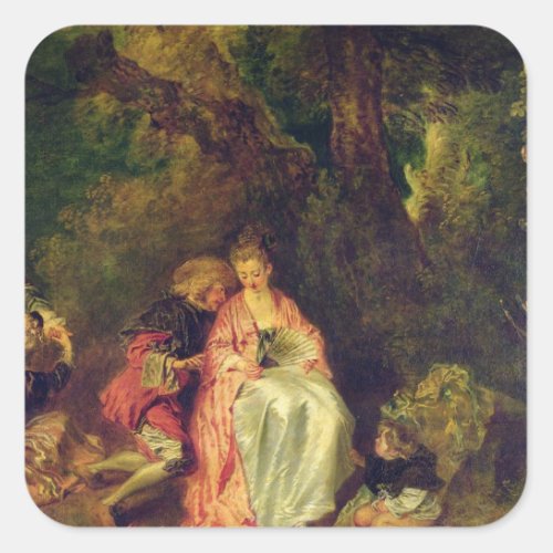 Embarkation for Cythera c1717 Square Sticker