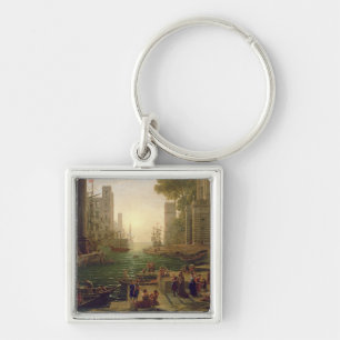 Embarkation of St. Paula Romana at Ostia, 1637-39 Keychain