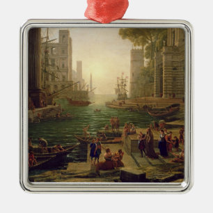 Embarkation of St. Paula Romana at Ostia, 1637-39 Metal Ornament