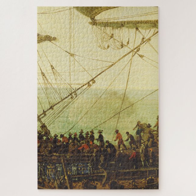 Embarkation of the Elector Palatine  Jigsaw Puzzle (Vertical)