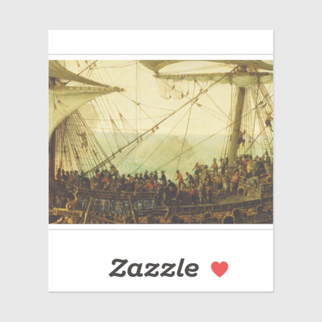 Embarkation of the Elector Palatine  Sticker (Sheet)