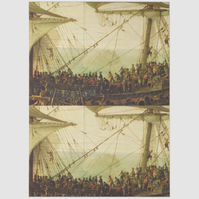 Embarkation of the Elector Palatine  Tissue Paper (Front)
