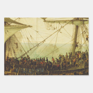 Embarkation of the Elector Palatine Wrapping Paper Sheets