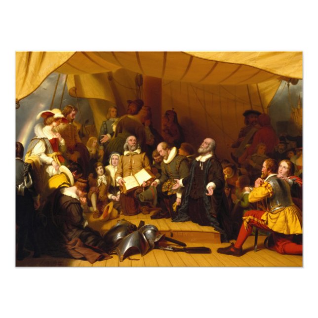 Embarkation of the Pilgrims by Robert Walter Weir Photo Print (Front)