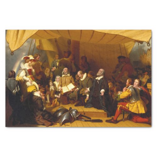 Embarkation of the Pilgrims by Robert Walter Weir Tissue Paper
