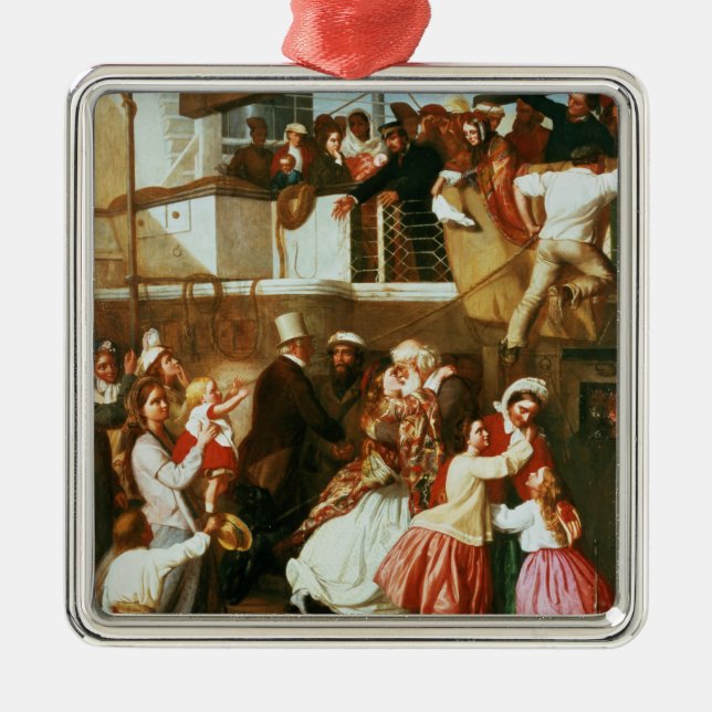 Embarkation Scene Metal Ornament (Front)