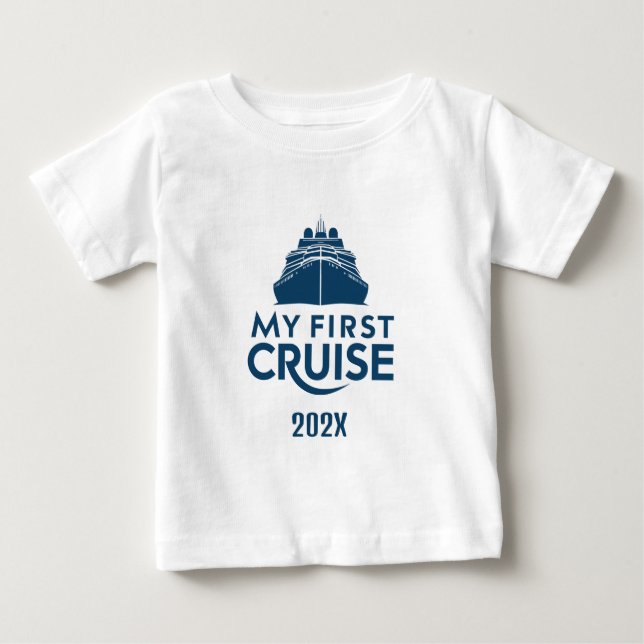 Embarking on My First Cruise Custom Baby T-Shirt (Front)