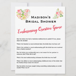 Embarrasing Questions Bridal Shower Spring Flowers Invitation