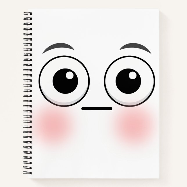 Embarrassed face Notebook (Front)