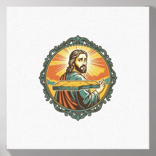 Embarrassed Jesus Tripping Flat Surface Public Clu Canvas Photo Tile