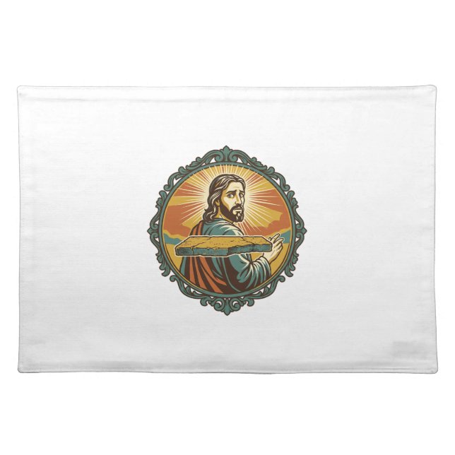 Embarrassed Jesus Tripping Flat Surface Public Clu Cloth Placemat (Front)