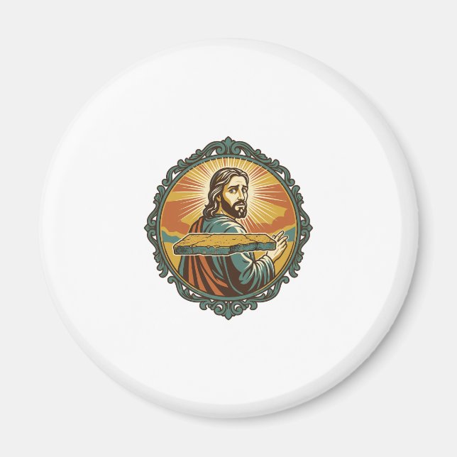 Embarrassed Jesus Tripping Flat Surface Public Clu Magnet (Front)