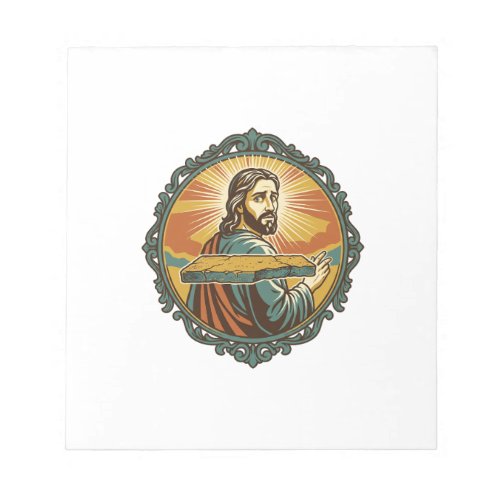Embarrassed Jesus Tripping Flat Surface Public Clu Notepad