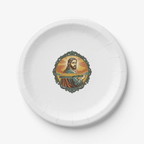 Embarrassed Jesus Tripping Flat Surface Public Clu Paper Plates