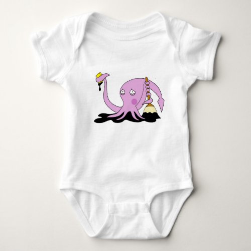 Embarrassed Squid Baby Bodysuit