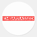 Embarrassed Stamp Classic Round Sticker