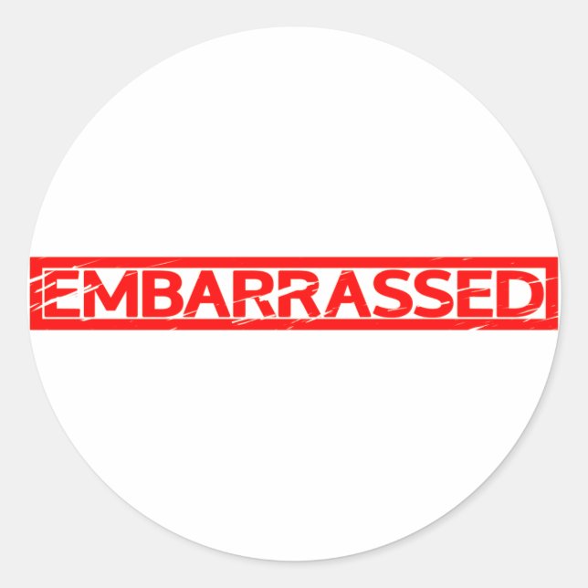 Embarrassed Stamp Classic Round Sticker (Front)
